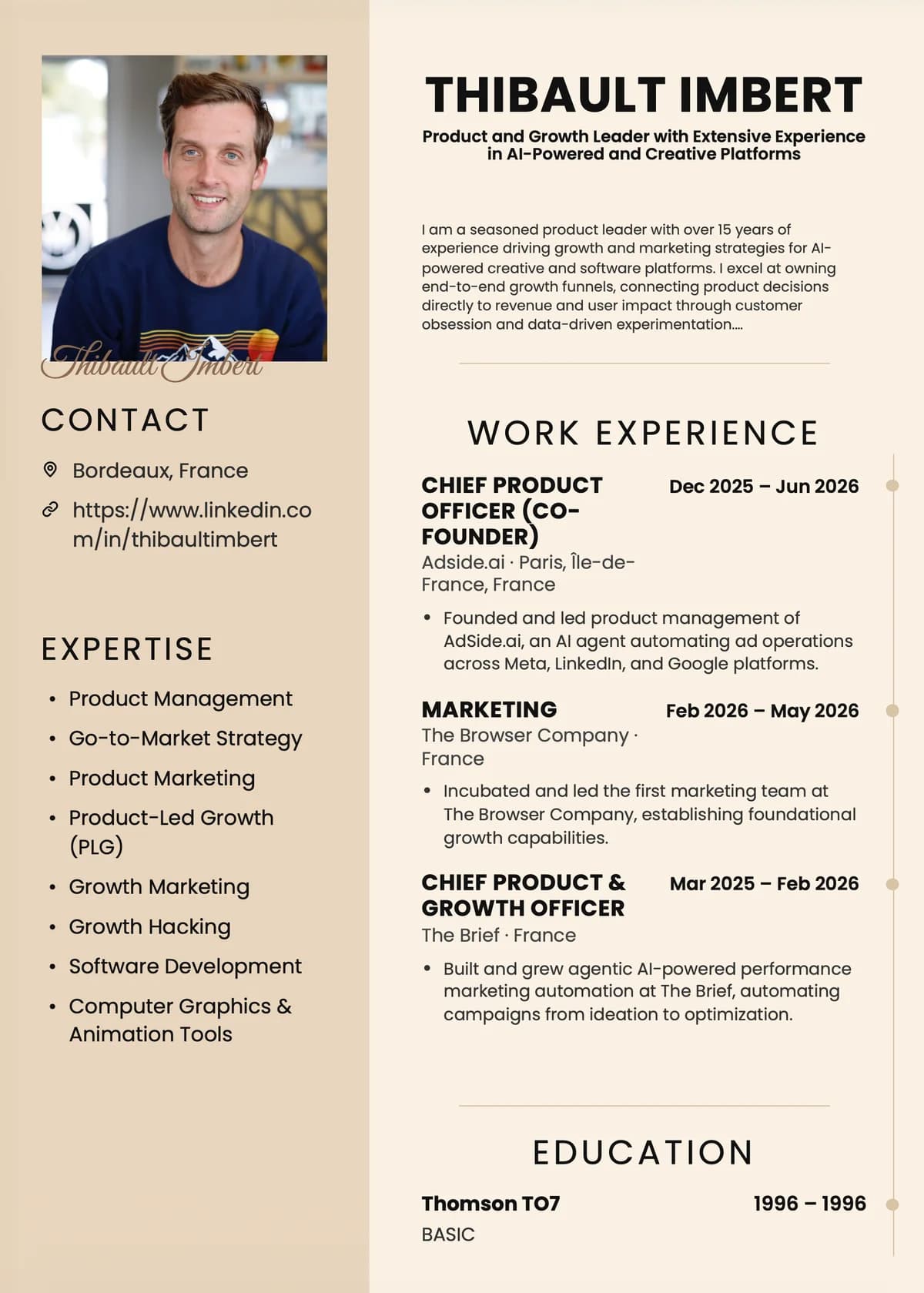 Example resume style